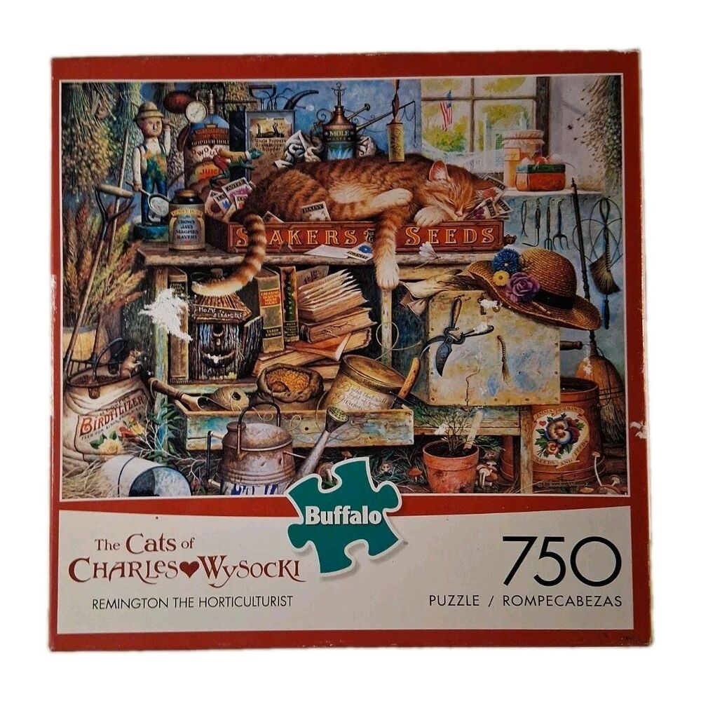 Cats Charles Wysocki Remington The Horticulturist 750 Puzzle New Buffalo Tales